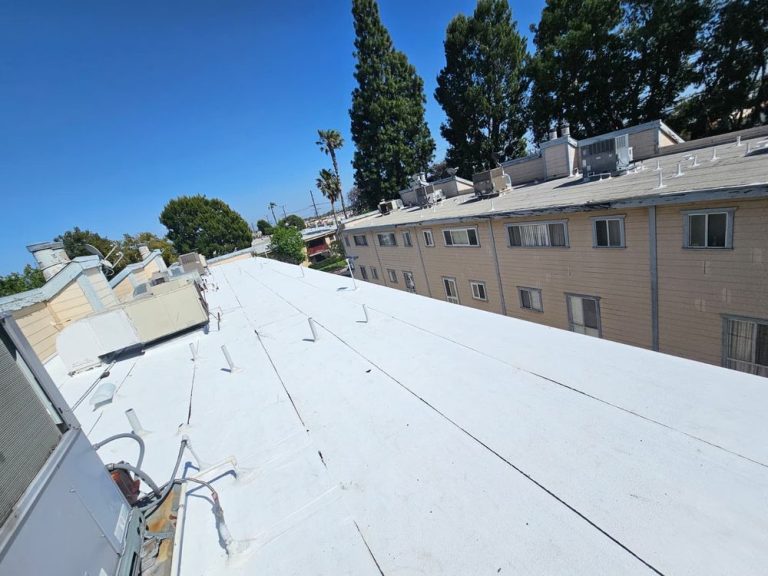 2-ply torch-down cool roof on a Chatsworth complex by Crown Roofing and Repairs Inc