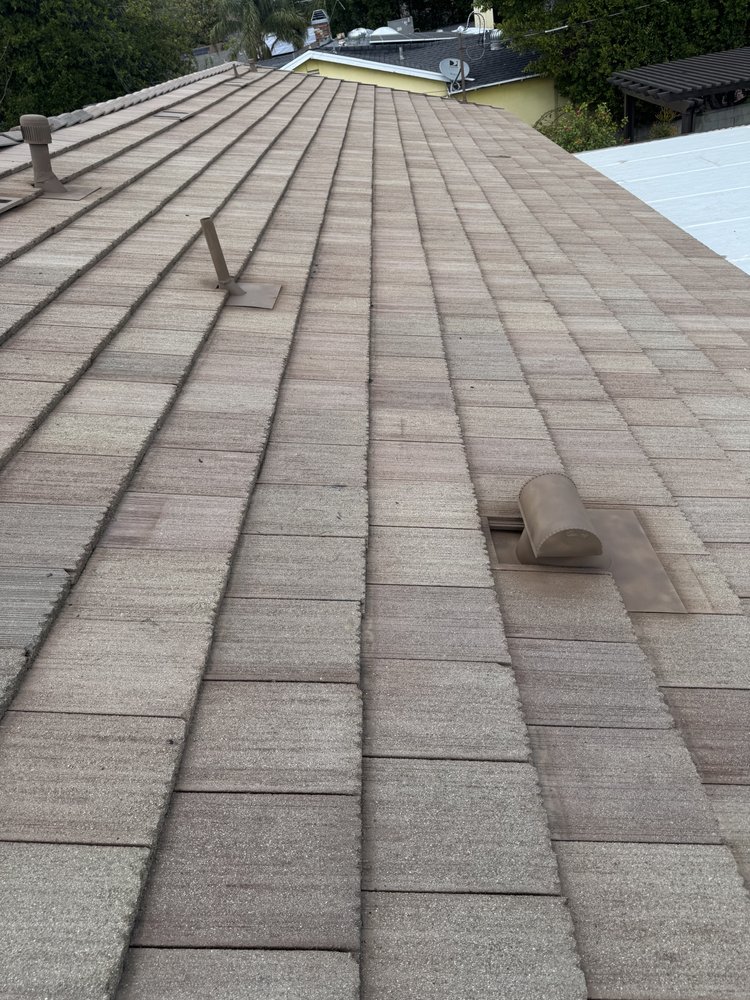 Concrete tile roof installation by Crown Roofing and Repairs Inc